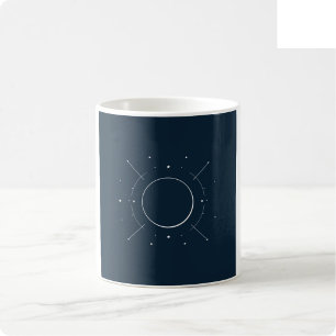 Himmels-Linienkunst-Tasse - Navy & Silber Kaffeetasse