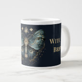 Himmels-Motten-Hexengebräu – Eleganter gotischer B Jumbo-Tasse (Vorderseite Rechts)
