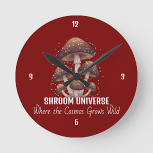 Himmels-Pilz-Konstellation-Universum Runde Wanduhr