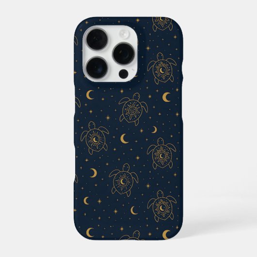 Himmels-Schildkröten-Nachtmuster iPhone Hülle (Rückseite)