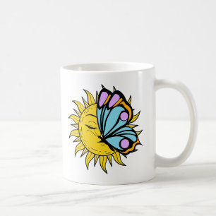Himmels-Schmetterling-Sonne Kaffeetasse