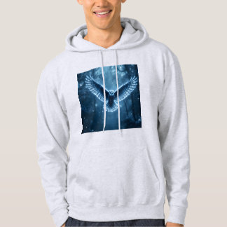 Himmels-Schnee-Eule Mystische Fantasy-Vogel Hoodie