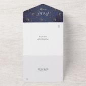 Himmels-Signatur-Schrift Hochzeit All In One Einladung (Außenbereich)