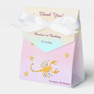 Himmels Skorpion Aquarell 1. Geburtstag Geschenkschachtel