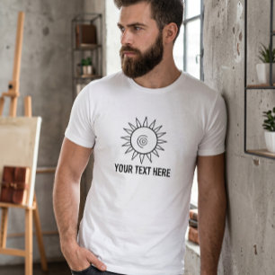 Himmels-Sonne Minimalist Grafik T-Shirt