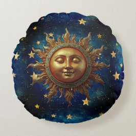 Himmels-Sonne Rundes Kissen