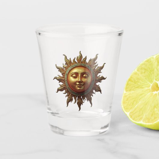 Himmels-Sonne Schnapsglas (Vorderseite)