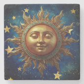 Himmels-Sonne Steinuntersetzer (Vorderseite)