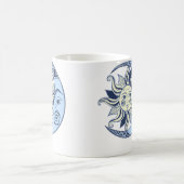 Himmels-Sonne-und-Mond-Boho Kaffeetasse (Mittel)