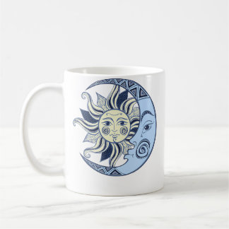 Himmels-Sonne-und-Mond-Boho Kaffeetasse