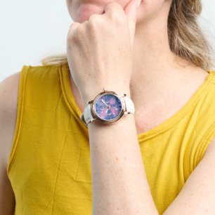 Himmels-Sonne- und Mond-Mandala-Galaxie-Nebel Armbanduhr