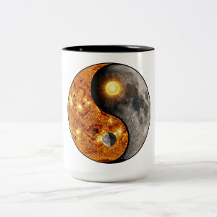 Himmels-Sonne und Mond Yin Yang Zweifarbige Tasse