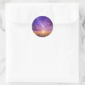 Himmels-Sonnenblumen-Aufkleberbogen Runder Aufkleber (Tasche)