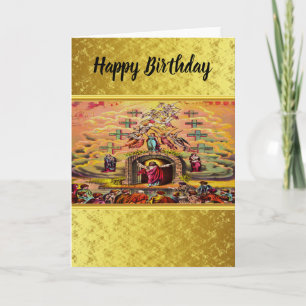 Himmels Tor mit einer Goldfolientextur und Jesus Karte