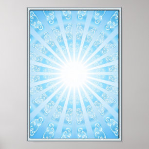 Himmels Tor (S-XL), blau Poster