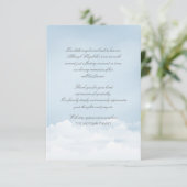 Himmels-Trauerfall danken Ihnen zu kardieren Dankeskarte (Stehend Vorderseite)