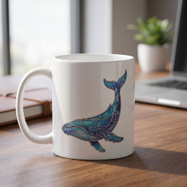Himmels-Wal-Tasse Luxus-Linienkunst Kaffeetasse