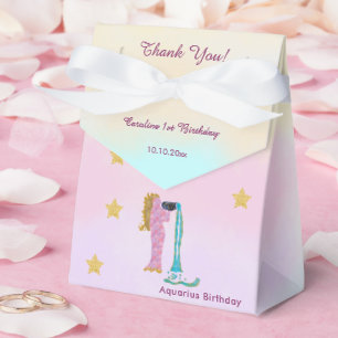 Himmels Wassermann Aquarell 1. Geburtstag Geschenkschachtel