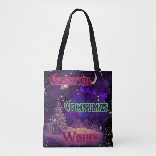 Himmels-Weihnachts-Tragetasche Tasche (Vorderseite)