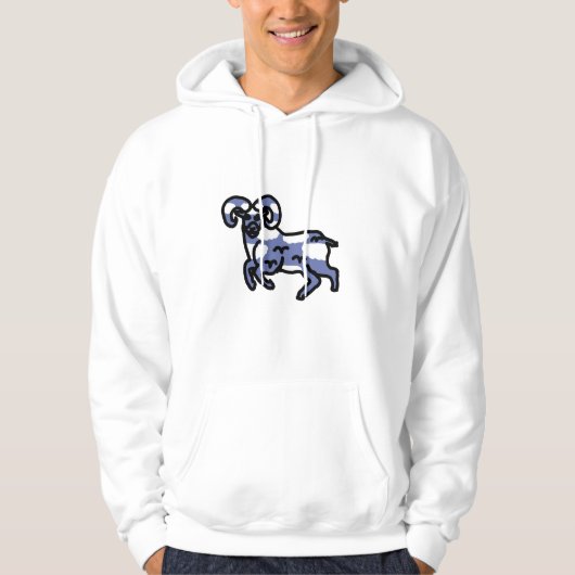 Himmels Widder Silhouette  Hoodie (Vorderseite)