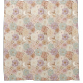 Himmels-Wiesen-Blumenmuster Duschvorhang (Vorderseite)