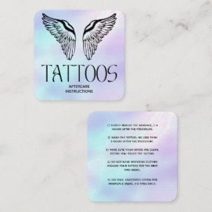 Himmels Winkel Tattoo Nachsorgeanweisungen Quadratische Visitenkarte