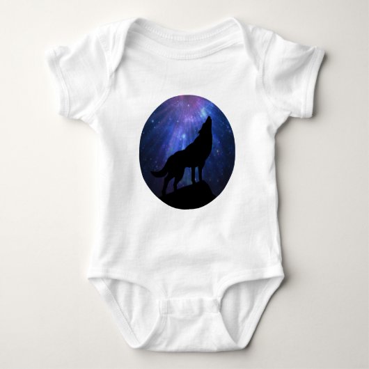 Himmels Wolf Baby Strampler (Vorderseite)