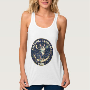Himmels-Zodiak-Katze Niedliche Katze T-Shirt-Desig Tank Top