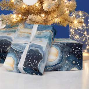 Himmelsachat Abstrakter Planetarischer Stein Geschenkpapier