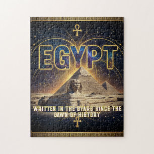 Himmelsägypten Sphinx Pyramiden Galaxie Poster Puzzle