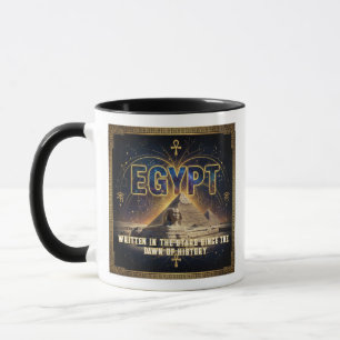 Himmelsägypten Sphinx Pyramiden Galaxie Poster Tasse