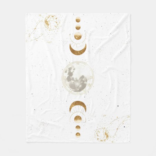 Himmelsastrologie-Muster | Geschenkpapier Fleecedecke (Vorderseite)
