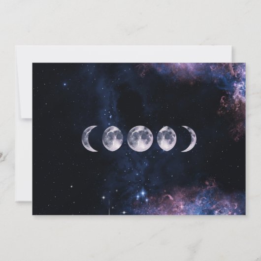 Himmelsastronomie Hochzeit rettet das Datum Ankündigung (Rückseite)