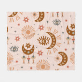 Himmelsauge, Mond, Sonnenmuster. Fleecedecke (Vorderseite (Horizontal))