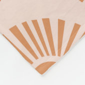 Himmelsauge, Mond, Sonnenmuster. Fleecedecke (Ecke)