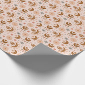 Himmelsauge, Mond, Sonnenmuster. Geschenkpapier (Ecke)