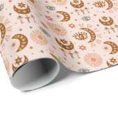 Himmelsauge, Mond, Sonnenmuster. Geschenkpapier (Rolleneckpunkt)