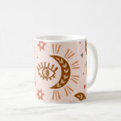 Himmelsauge, Mond, Sonnenmuster. Kaffeetasse (VorderseiteRechts)
