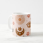 Himmelsauge, Mond, Sonnenmuster. Kaffeetasse (Vorderseite Links)