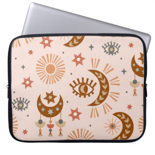 Himmelsauge, Mond, Sonnenmuster. Laptopschutzhülle