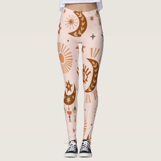 Himmelsauge, Mond, Sonnenmuster. Leggings (Vorderseite)