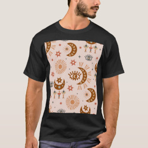 Himmelsauge, Mond, Sonnenmuster. T-Shirt