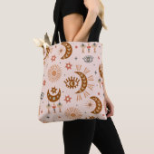 Himmelsauge, Mond, Sonnenmuster. Tasche (Von Nahem)