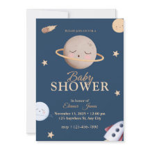 Himmelsbabyparty-Einladung | Navy Star