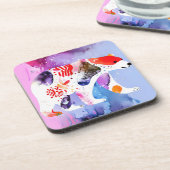 Himmelsbär mit einem Lächeln Getränkeuntersetzer (Linke Seite)