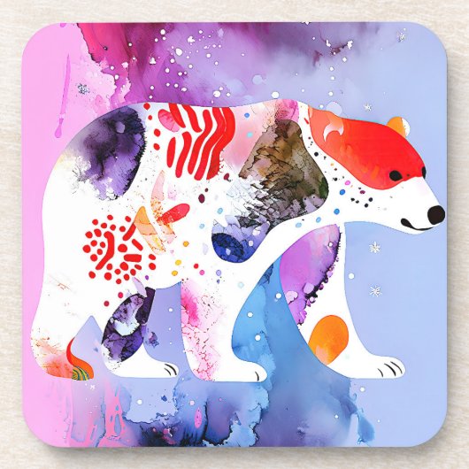 Himmelsbär mit einem Lächeln Getränkeuntersetzer (Vorderseite)