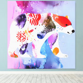 Himmelsbär mit einem Lächeln Leinwanddruck (Insitu (Holzboden))