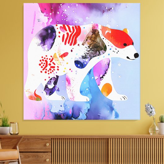 Himmelsbär mit einem Lächeln Leinwanddruck (Insitu (Wohnzimmer))