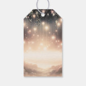 Himmelsbaum-Glühstars und Wolken verzaubert Geschenkanhänger (Rückseite)