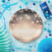 Himmelsbaum-Glühstars und Wolken verzaubert Pappteller (Party)